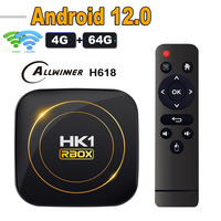 HK1 RBOX H8S Android 12 TV BOX 4K Quad Core Allwinner H618 RAM 2GB 4GB ROM 64GB 32GB 16GB 2.4G 5G WIFI BT5.0 Global Media Player