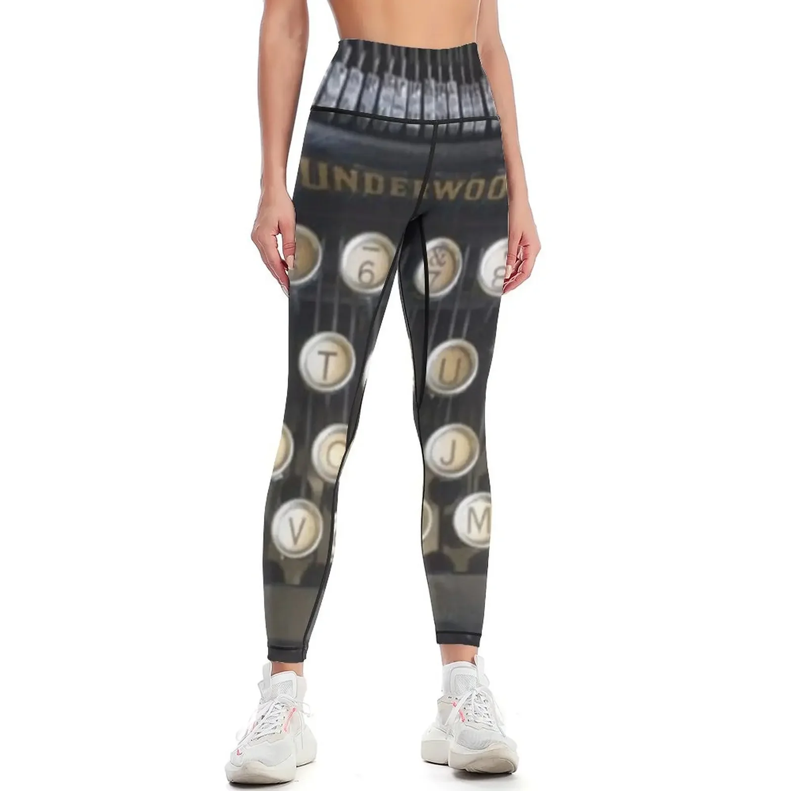 

Vintage Typewriter Leggings Women's sportswear Women's pants Female legging pants Women's tights Womens Leggings