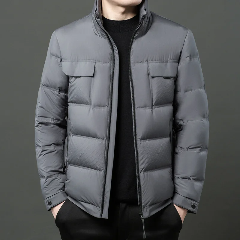 New Men's Down Jacket with Winter Cold Resistance and Thickened Casual Warmth