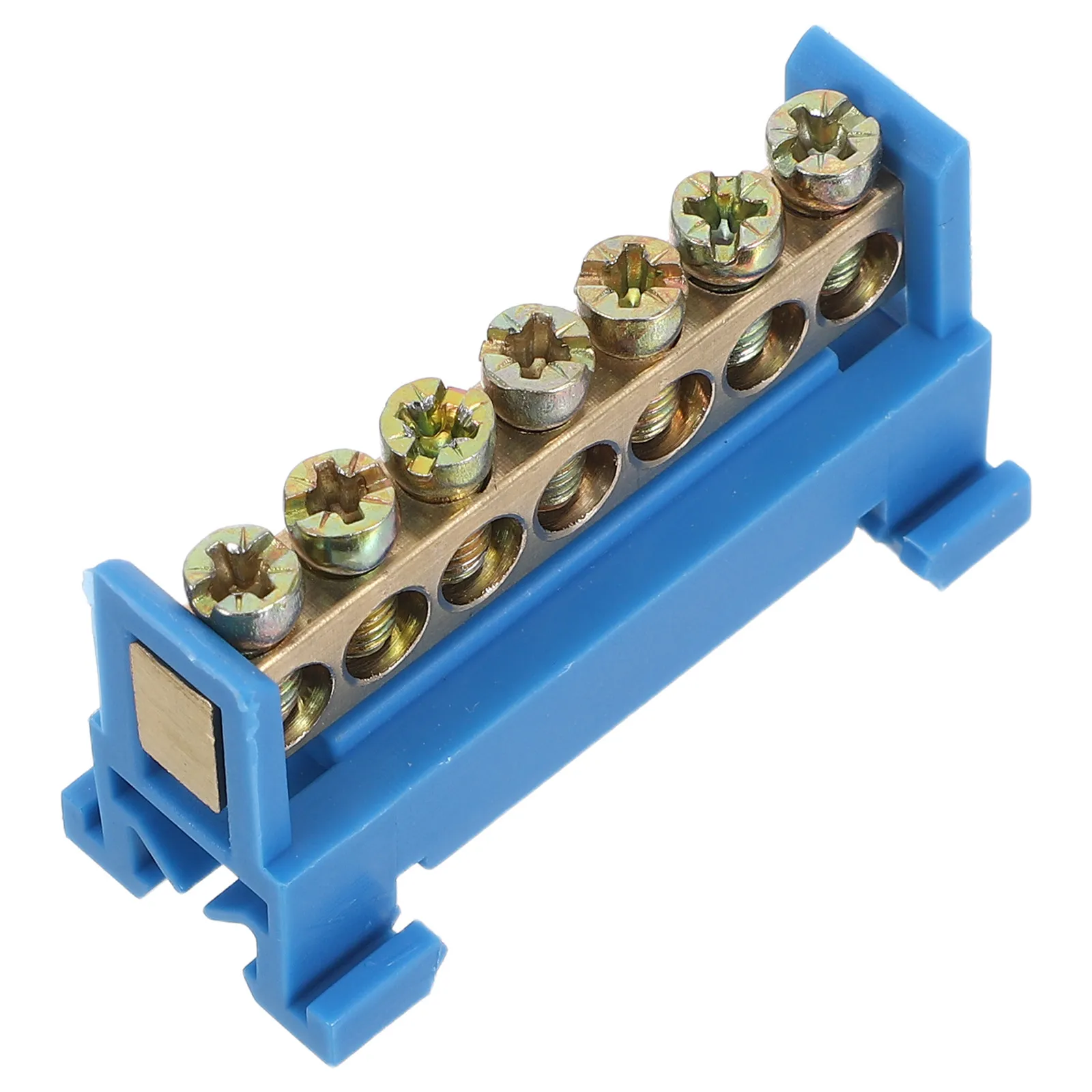 7 Positions Screw Terminal Grounding Strip Block DIY Electrical Bus Bar Distribution Rail Conductor Connection Terminals