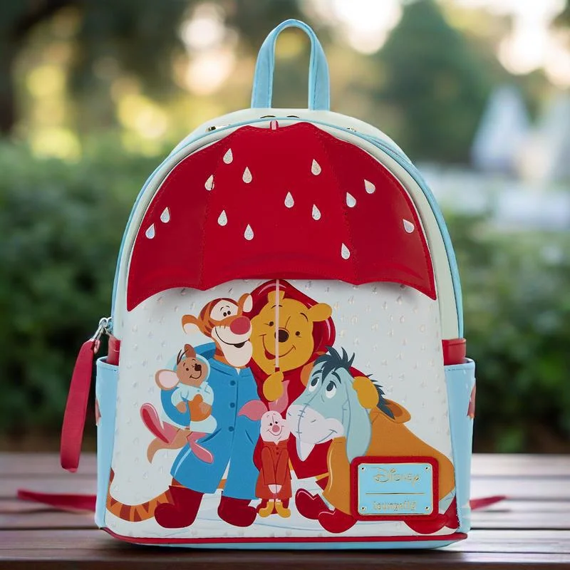 

Disney Winnie The Pooh Rainy Day Series Модный рюкзак Ежедневная дорожная сумка для девочек Праздничный подарок