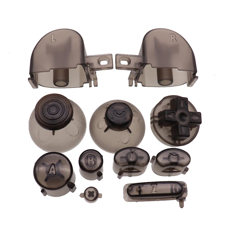 1 مجموعة 21 اللون التناظرية عصا غطاء زر لوحات المفاتيح Y X A B Z أزرار ل نينتندو تحكم gamquibe-جهاز التحكم في عصا التحكم