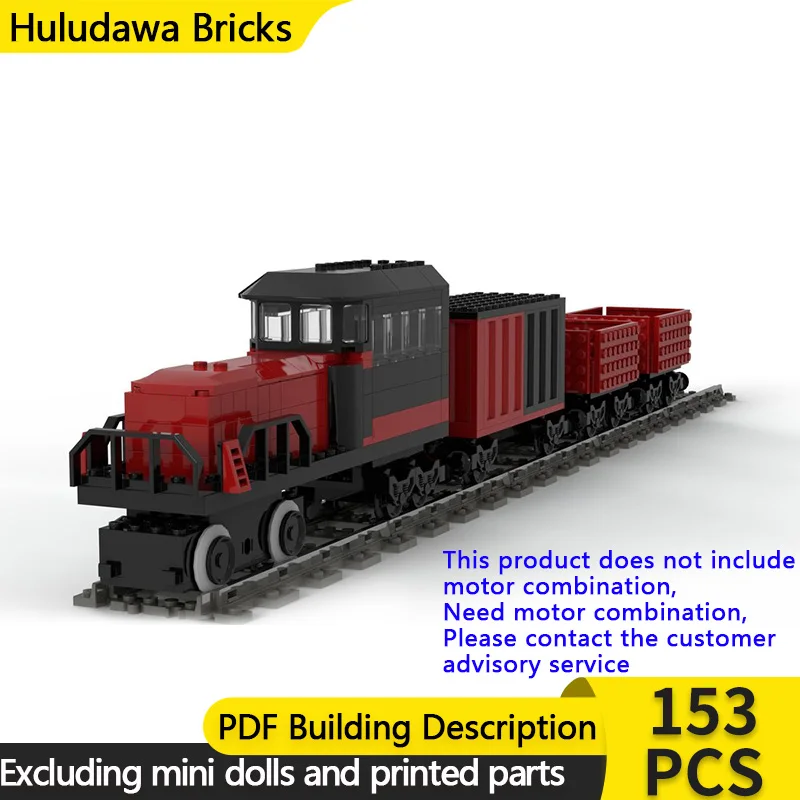 

Модель городской автомобиль MOC, строительные кирпичи, железная дорога, красный грузовой поезд, модульная технология, детские праздничные подарки, сборка игрушек, костюм