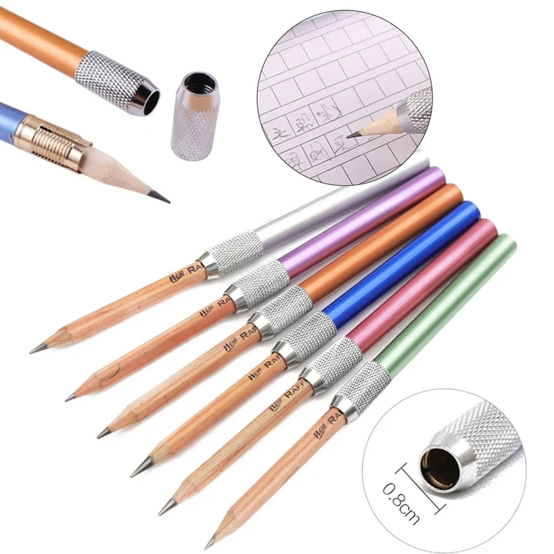 1Pc Metal Lengthen Extender Holder Portable  Extender For School Creative Student Supply Pencil