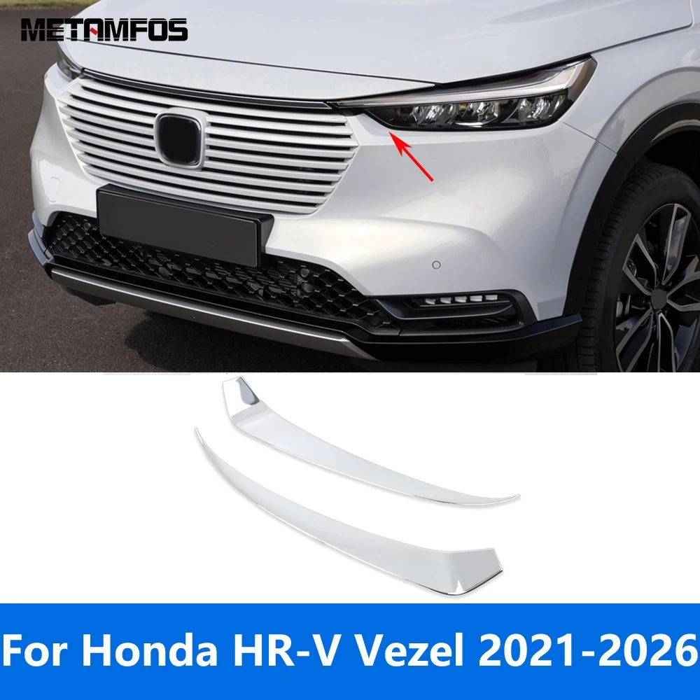 ホンダ-hr-v-ヴェゼル-2021-2024-2025-2026-クロームヘッドライトランプ-アイリッド-アイブロウ-ヘッドライトストリップトリム-エクステリア-カーアクセサリー