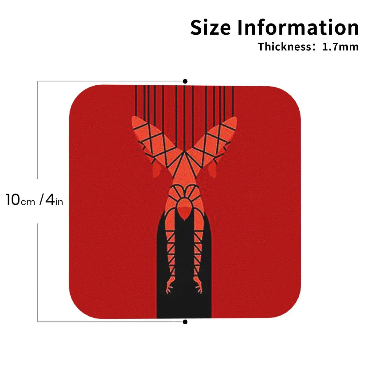 Shibari Bondage Hanging Girl Coasters PVC Leather Placemats Insulation Coffee Mats for Decor Home Dining Pads Set of 6