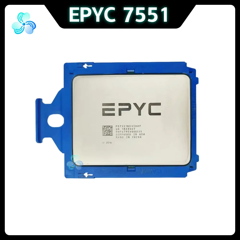 epyc-7551-cpu、20ghz、32コア、64スレッド、64mb、180w、lga-4094、公式アンロック済み、サーバー用cpuプロセッサ、ソケットsp3、epyc7551、ナポリ