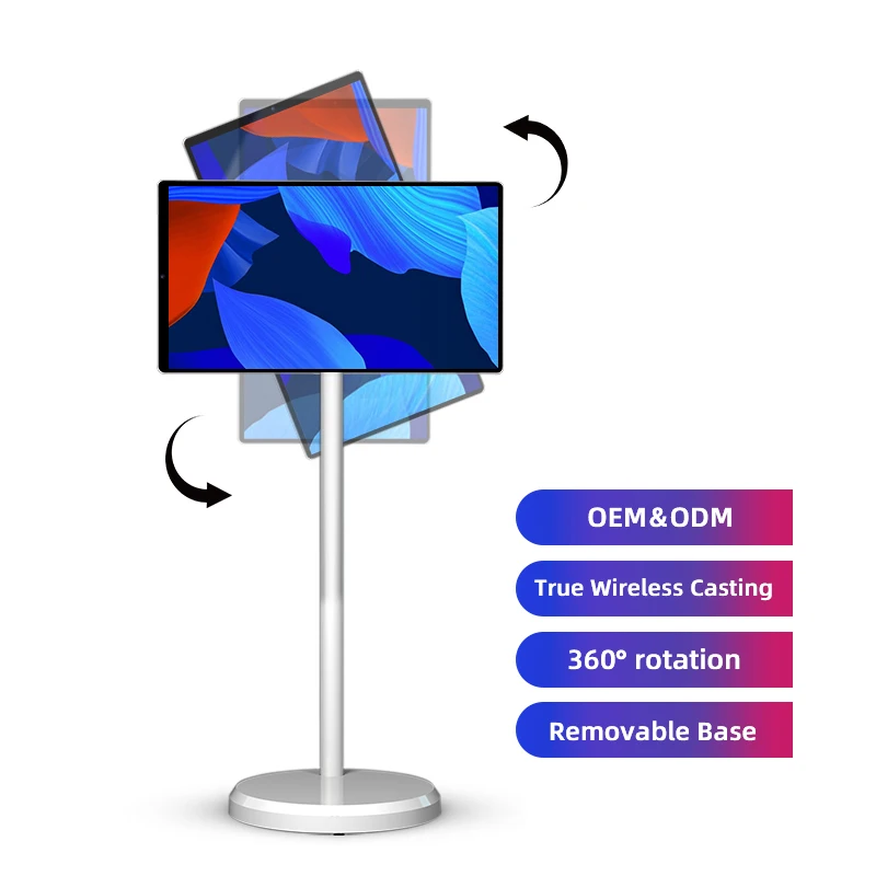 

21,5-дюймовый 1080P Follow By Me, подвижный сенсорный экран, монитор с питанием от аккумулятора, сенсорный экран, беспроводной портативный смарт-телевизор для дома