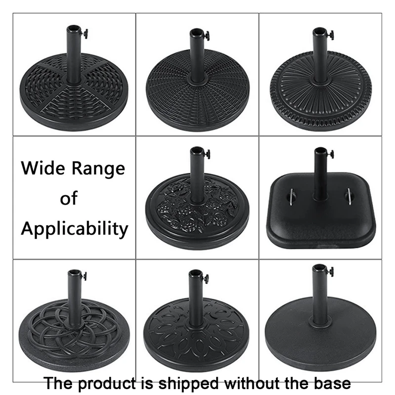 LICE-2 Sets Outdoor Patio Umbrella Base Stand Replacement Parts Umbrella Base Bracket Hole Ring Plug Cover And Cap