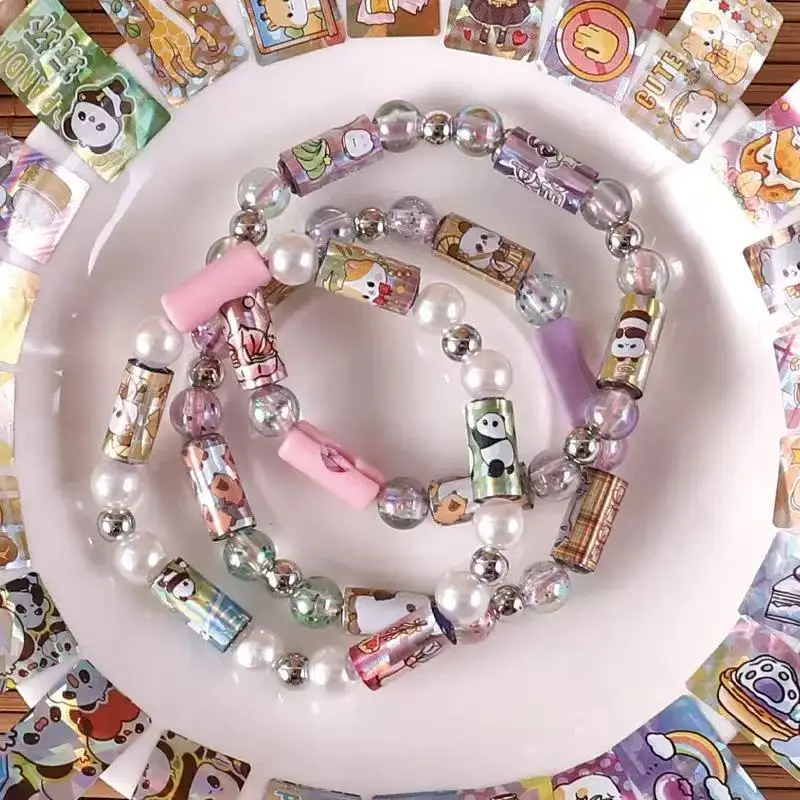 StickiRolls ملصق سوار الإبداعية DIY ملصق اليد سلسلة حبة سوار لعبة القرطاسية