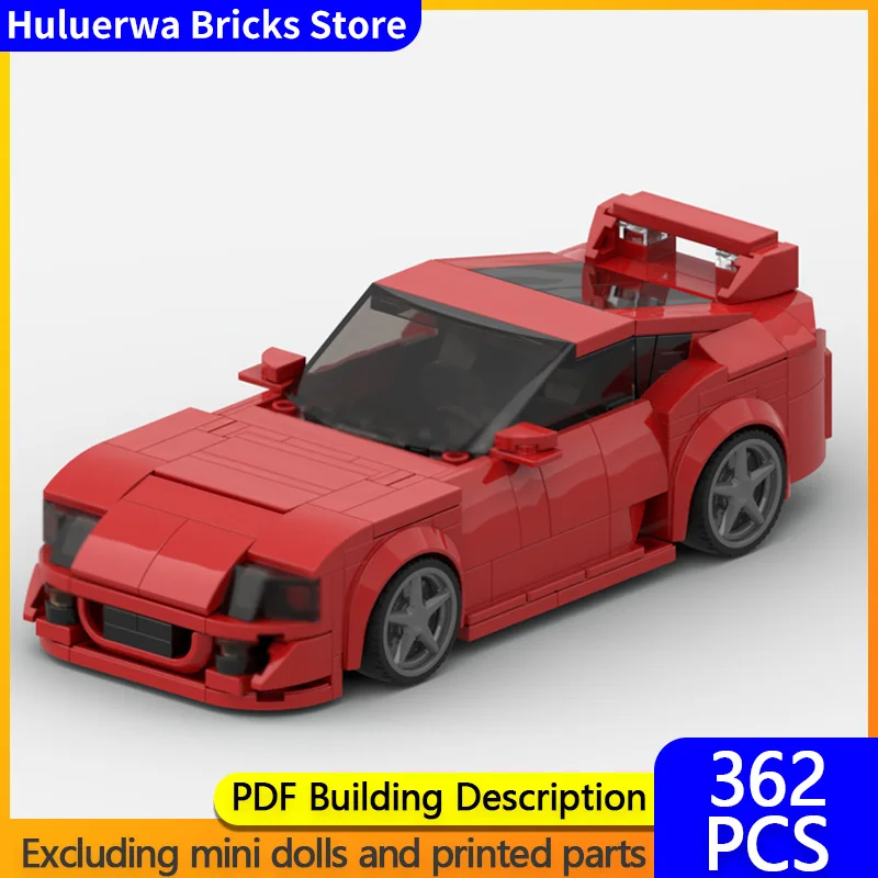 

Furious Movies Speed Hypercar Model MOC Building Bricks Supra MK 4 JDM Sports Car Modular Gifts Holiday Assemble Children Toys
