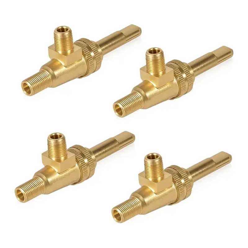 

【FITTING】4 упаковки газовых горелок 1/8 дюйма MPT X 3/8-27, горизонтальный разъемный клапан, газовая плита для нефритового диапазона, замена: 4418500200