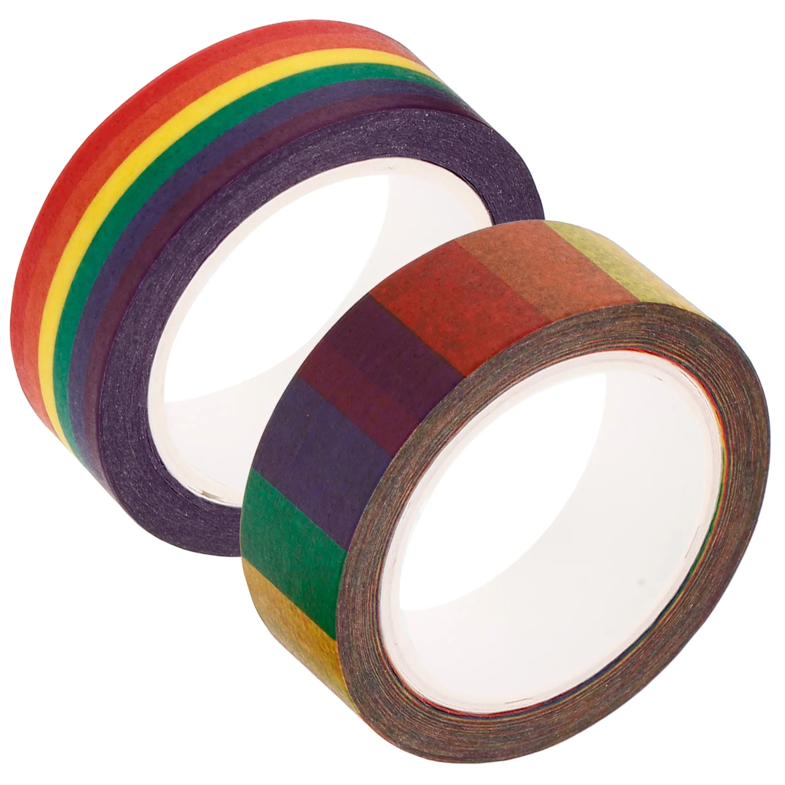 

2pcs Washi Tape DIY Rainbow Duct Stickers Aesthetic Journal Supplies Clear Decorative Scrapbook Tapes Thin Paper Craft