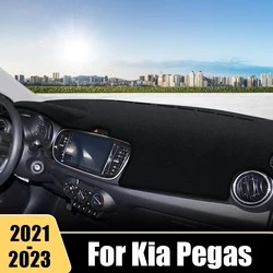 For Kia Pegas 2021 2022 2023 2024 Car Dashboard Avoid Light Pad Non-Slip Pad Instrument Panel Carpets Protector Accessories