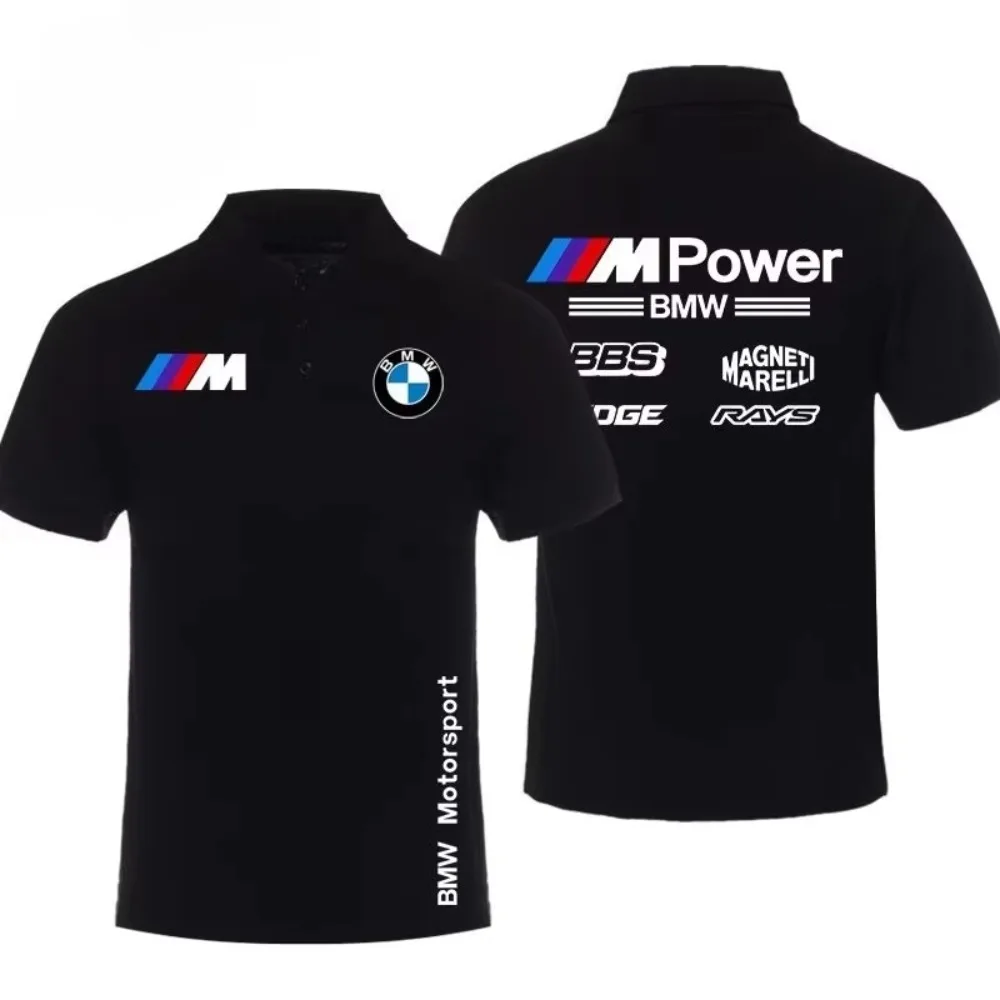 الرجال والنساء العلامة التجارية الفاخرة قميص بولو BMW M POWER قصيرة الأكمام الصيف دراجة نارية سباق تعديل ثقافة السيارات تي شيرت #2