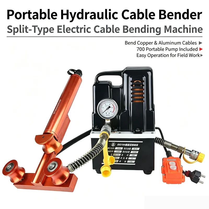 Split Cable Bender 500mm² CCD Hydraulic Wire Bending Machine with QQ Portable Electric Hydraulic Pump