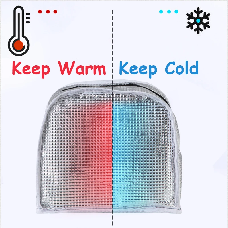 Insulated Lunch Bag Thermal Heat Preservation Bags Portable Picnic Women Kids Lunch Box Functional Pattern Cooler Ice Pack Tote