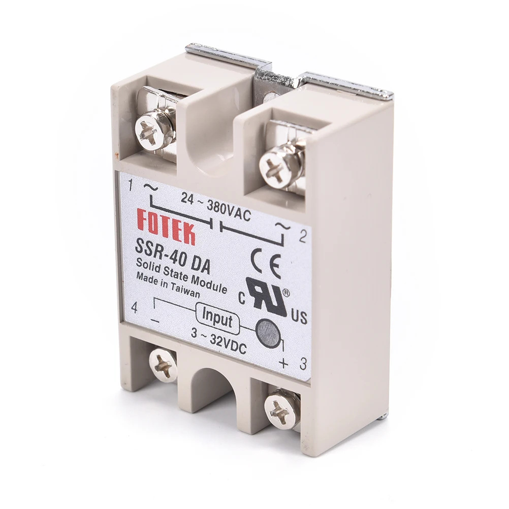 مرحل الحالة الصلبة الصناعي الجديد SSR 40A مع علم واقي SSR-40DA 40A DC التحكم AC