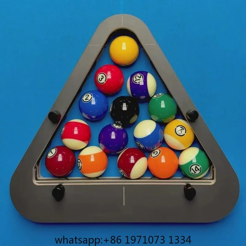Professional Billiard Rack System That Eliminates Gaps, Adjustable Solid Wood Billiard 8/9-Ball Triangle/Diamond Pool Ball Racks