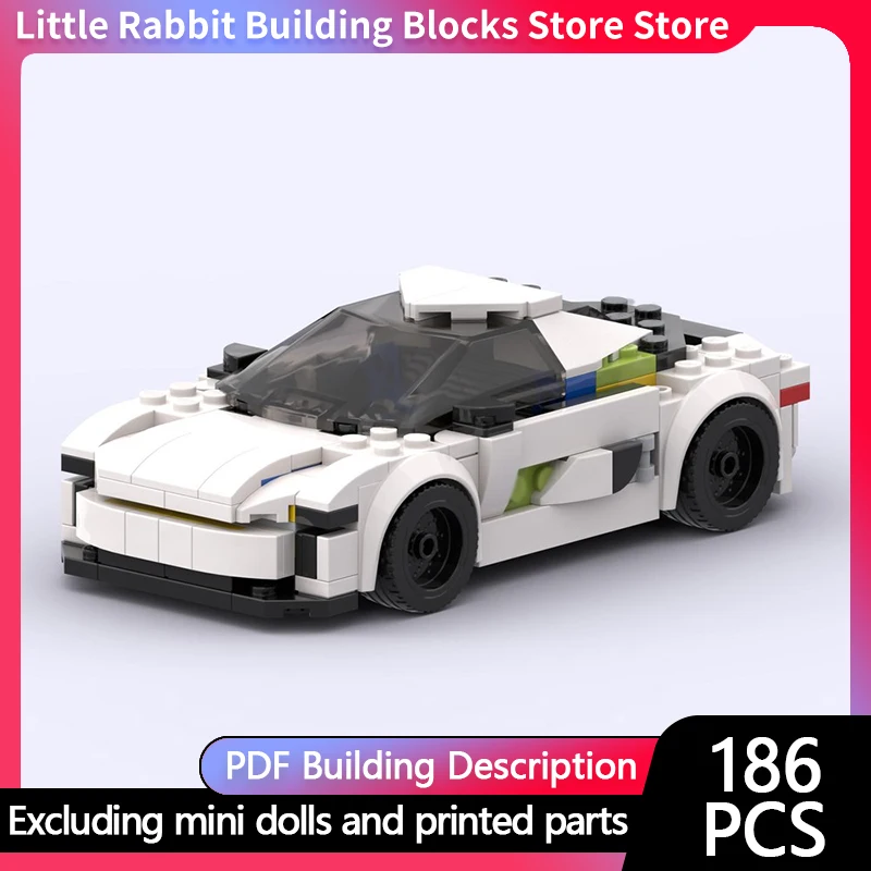 Speed Racing Car Model MOC Building Bricks Mission E Hypercar Modular Technology Children Holiday Gifts Assemble Toys Suit