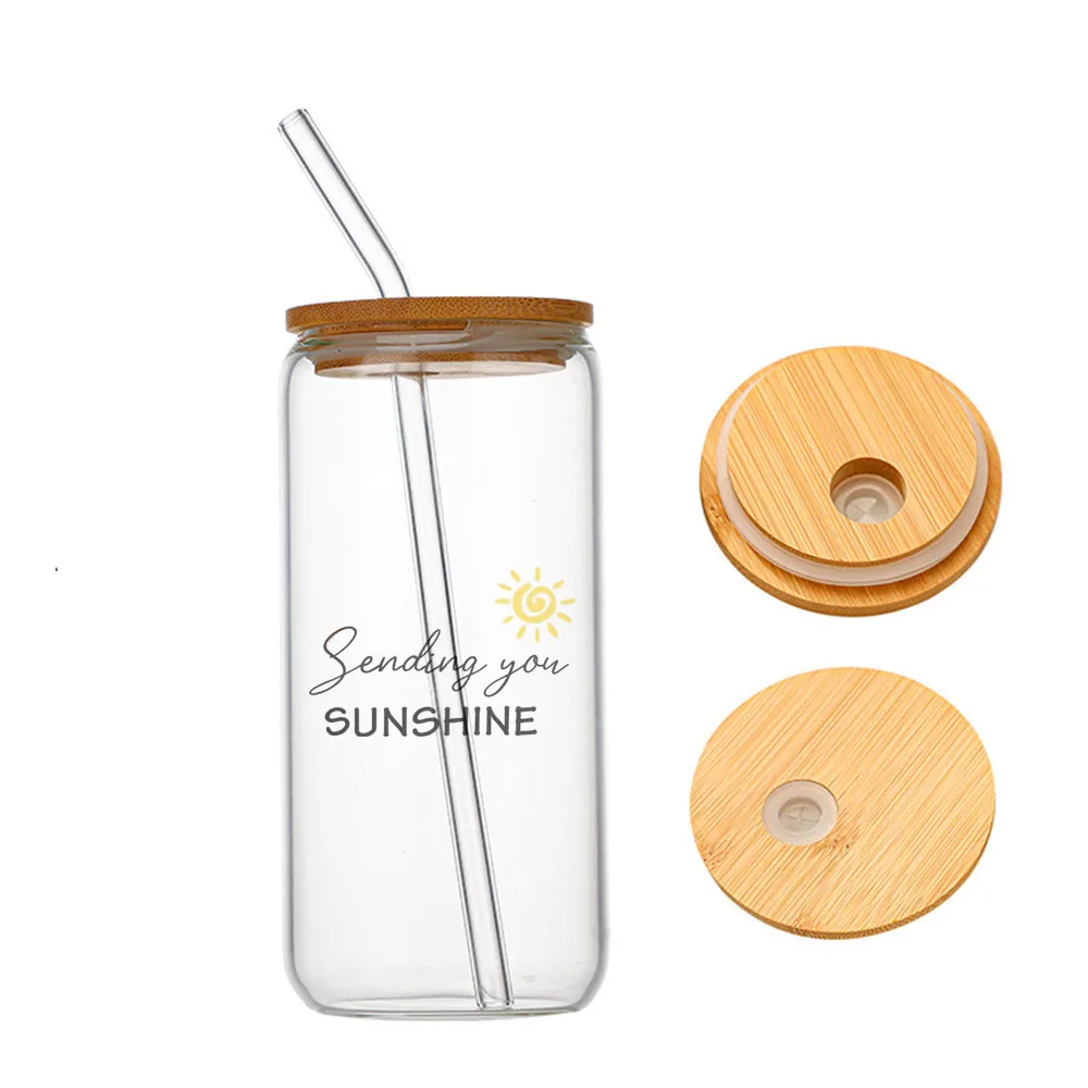 

Birthday Gifts for Women Sunflower Gifts Get Well Soon Glass For Heat Resistant High Drinking Cup With Straws Lids 16 oz