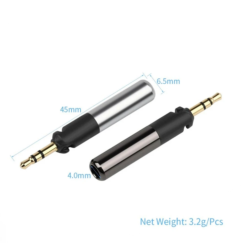 2pieces hifi audio 2.5mm plug 3Pin For HD598 HD558 HD518 On-Ear Earphone Headphone plug