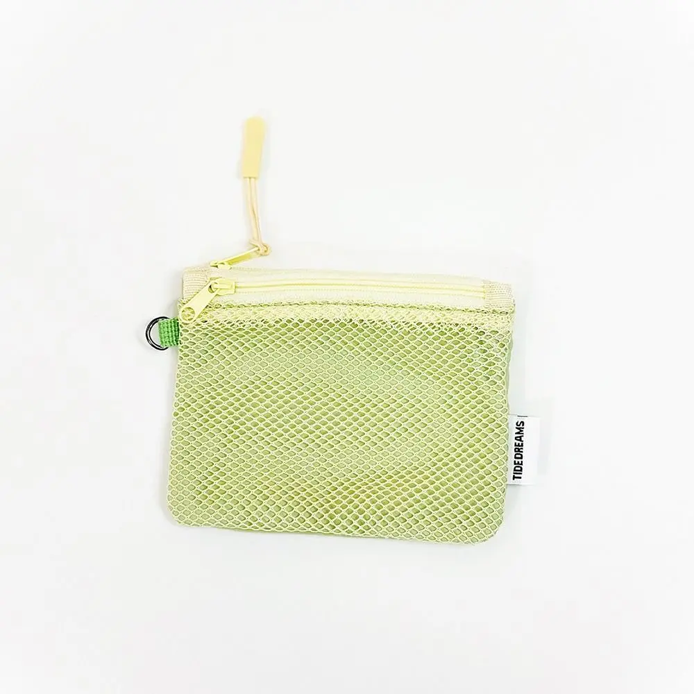 Double Zipper Mesh Storage Bag Large Capacity Space Saving Mini Makeup Pouch Visible Double-layer Travel Cosmetic Organizer