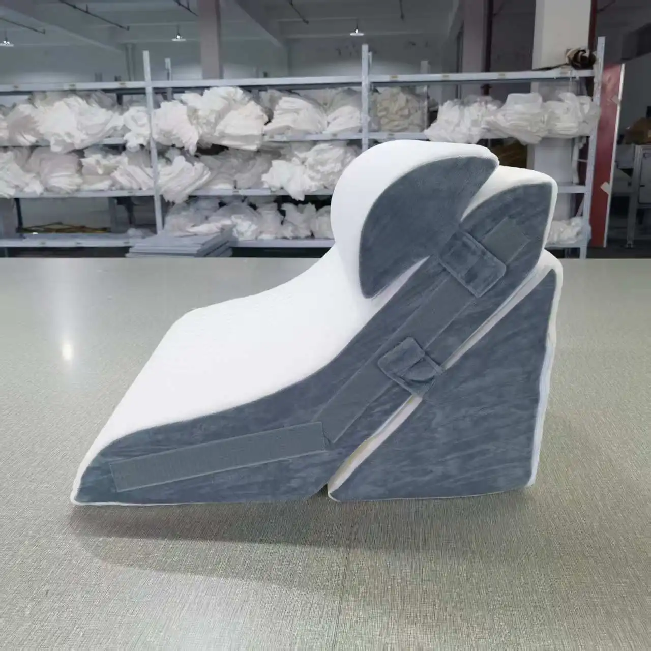 Cross-border hot-selling multi-functional wedge pillow three-piece combination set high-density sponge curved pillow