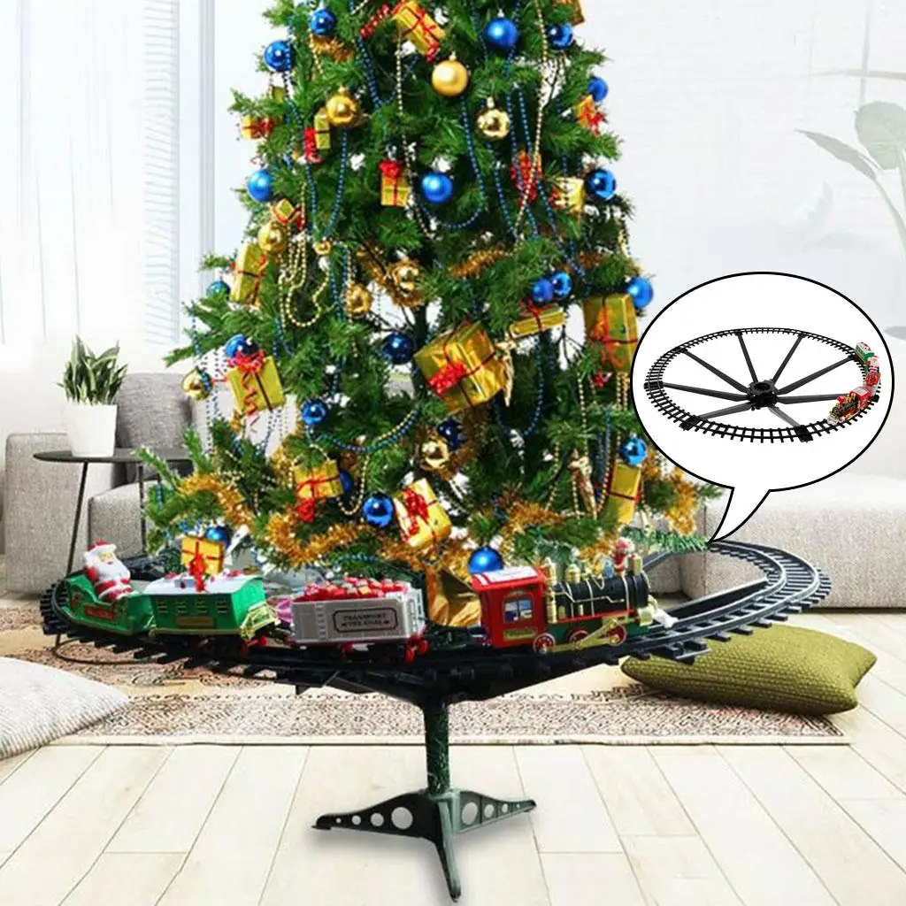 

Battery Operated Christmas Train Electric Toys Train Track Frame Railway Car