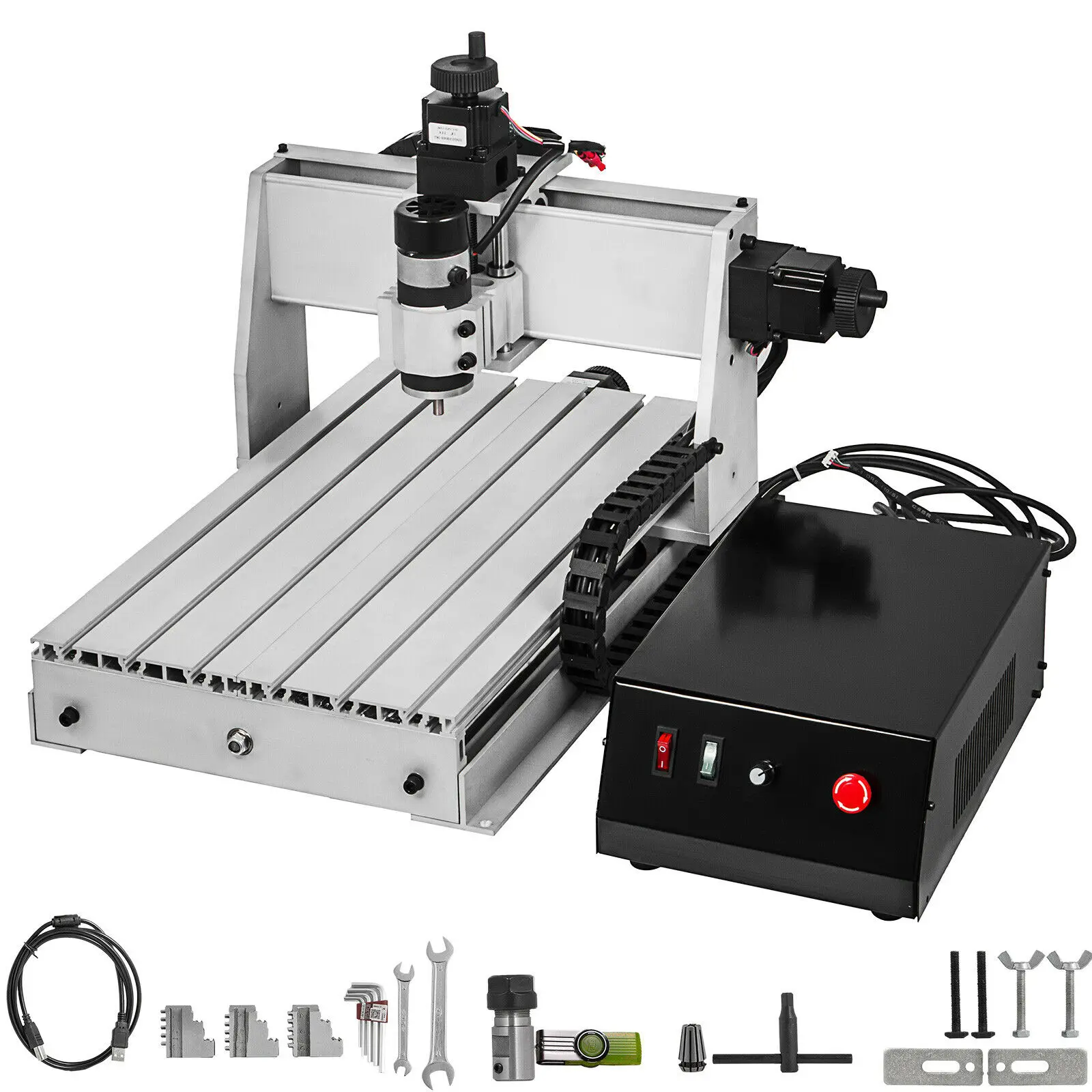 

3/4 Axis 3040 CNC Router Engraver USB Port ER11 500W Cutter Engraving Milling Machine for Woodworking Machinery DIY Craft