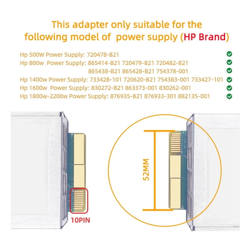Mining Breakout Board 12 Port 6Pin Connector Power Module For HP 500W 800W 1400W 1600W PSU For GPU Graphics Card