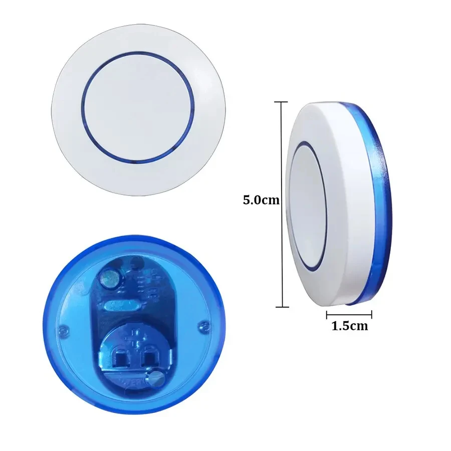 10A Relay Receiver Mini Round Button Wall Panel Switch RF 433MHz Wireless Remote Control Light Switch 220V 110V For LED Lamp