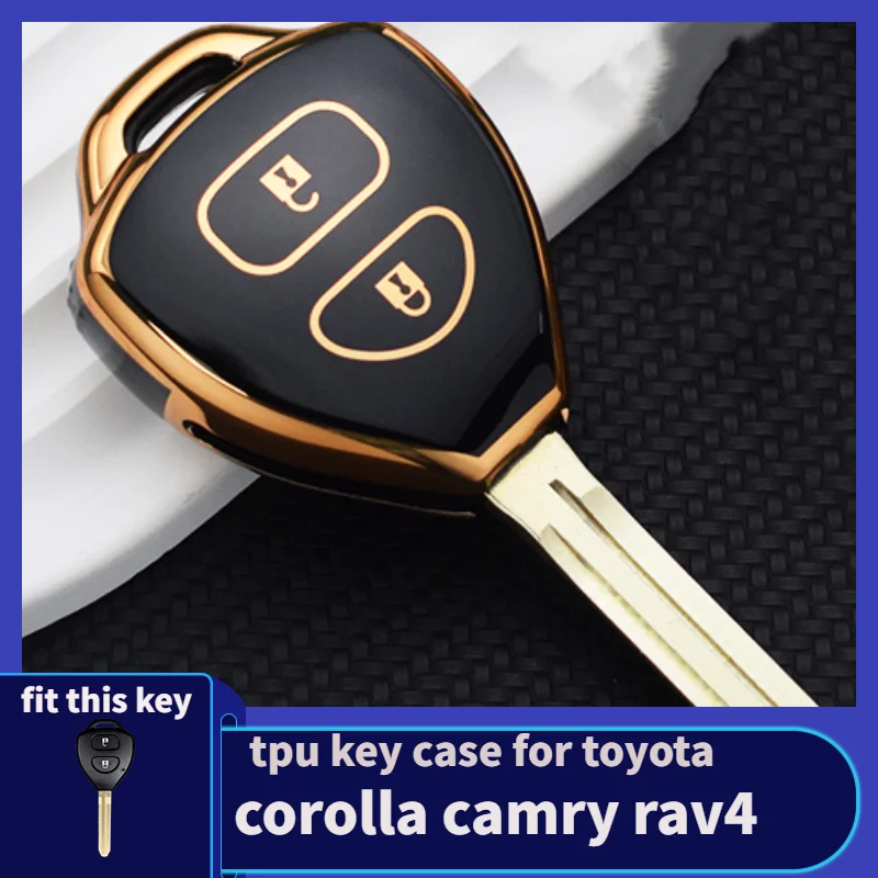 TPU Car Key Case Cover Auto Key Shell Holder Protector for Toyota Corolla NEW VIOS Camry Yaris RAV4 HiLux Cruiser Fortuner