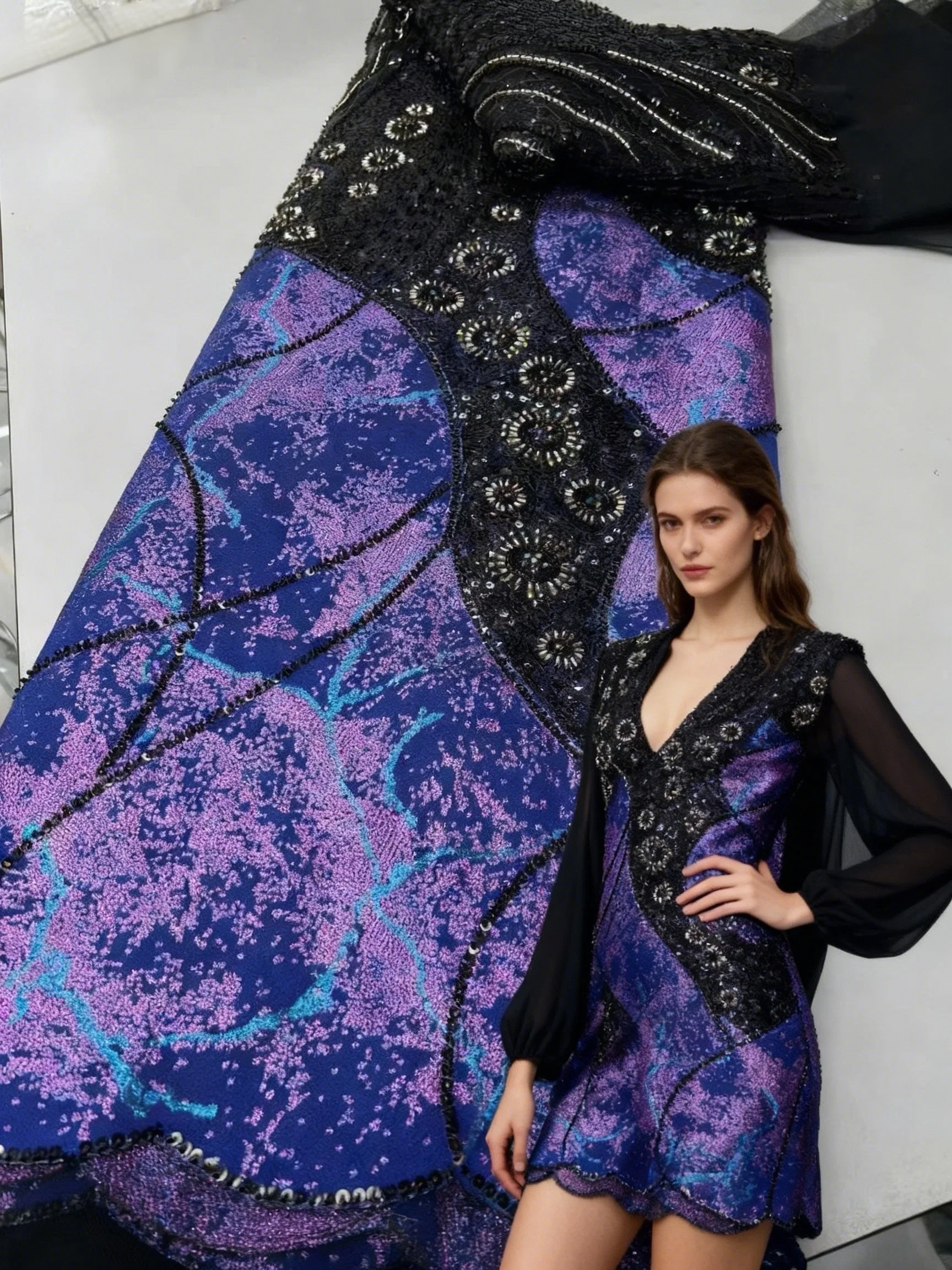 

Африканская кружевная ткань с блестками 2026, высокое качество, французский шифон, тюль, кружево, бисер, нигерийская кружевная ткань для женского свадебного платья