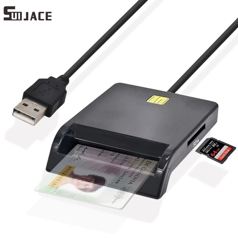 UTHAI X02 USB SIM Smart Card Reader For Bank Card IC/ID EMV TF MMC Cardreaders USB-CCID ISO 7816 for 7 8 10 Linux OS