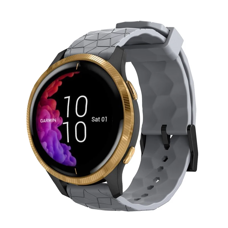 Ремешок с принтом 20 мм 22 мм для Garmin Venu 2 2s SQ Band Watch Vivoactive 3 4 Forerunner 645, силиконовый браслет SmartWatch, браслет