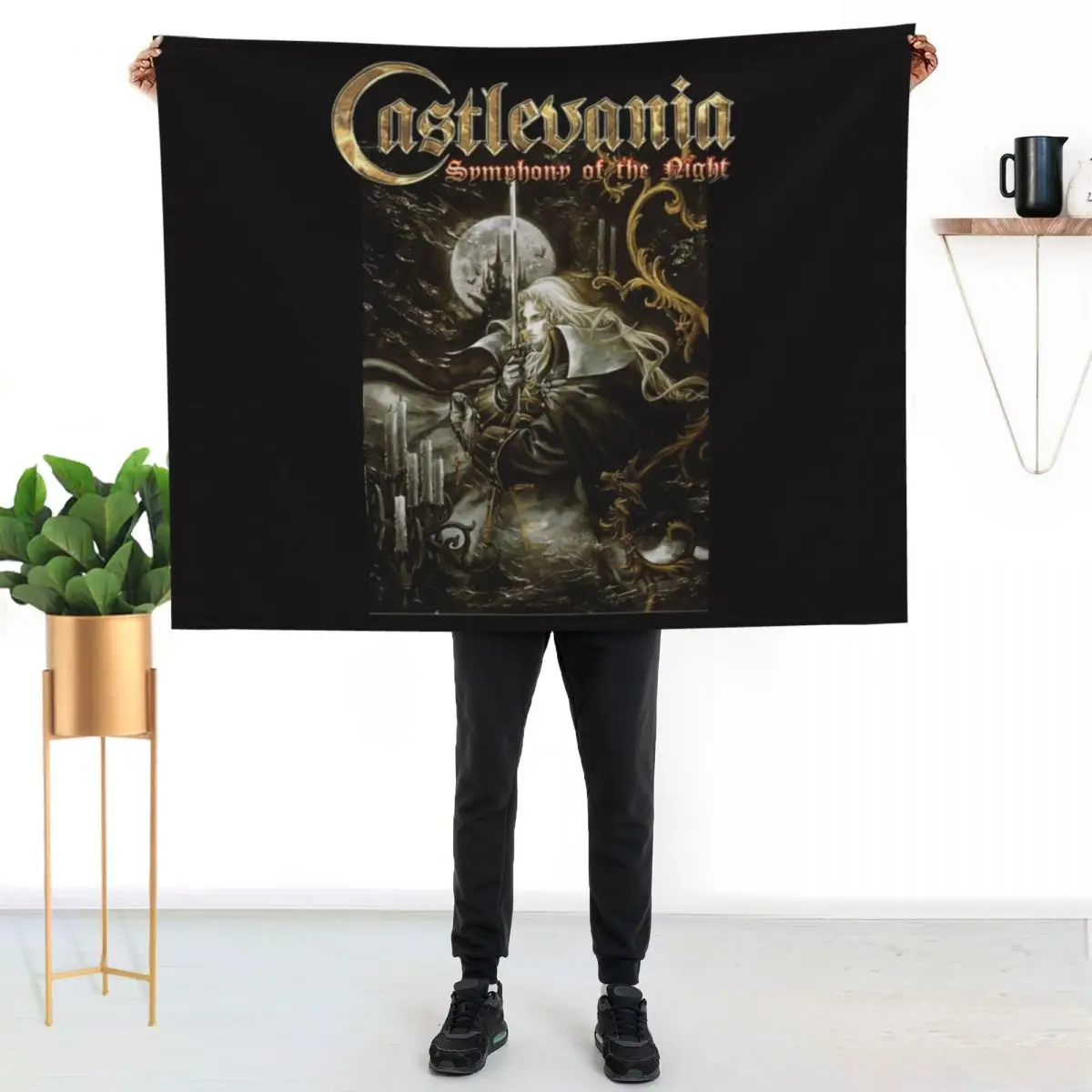 Castlevania Symphony of the Night Throw Blanket Hairys Plaid on the sofa Retros Cute Plaid christmas decoration Luxury Blankets