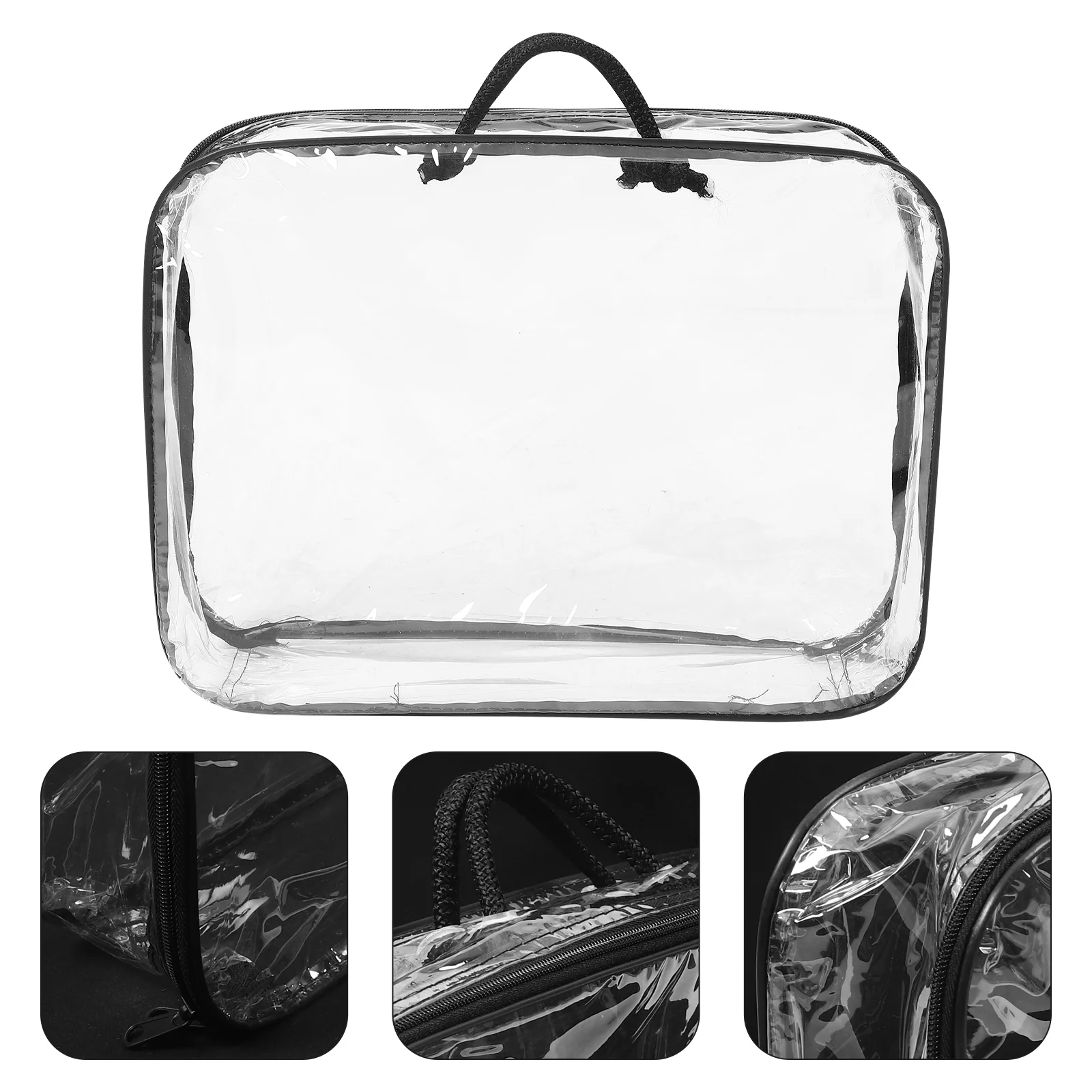 

Clear Makeup Bags Toy Storage Bins PVC Moving with Handles Child Organizing for Clothes