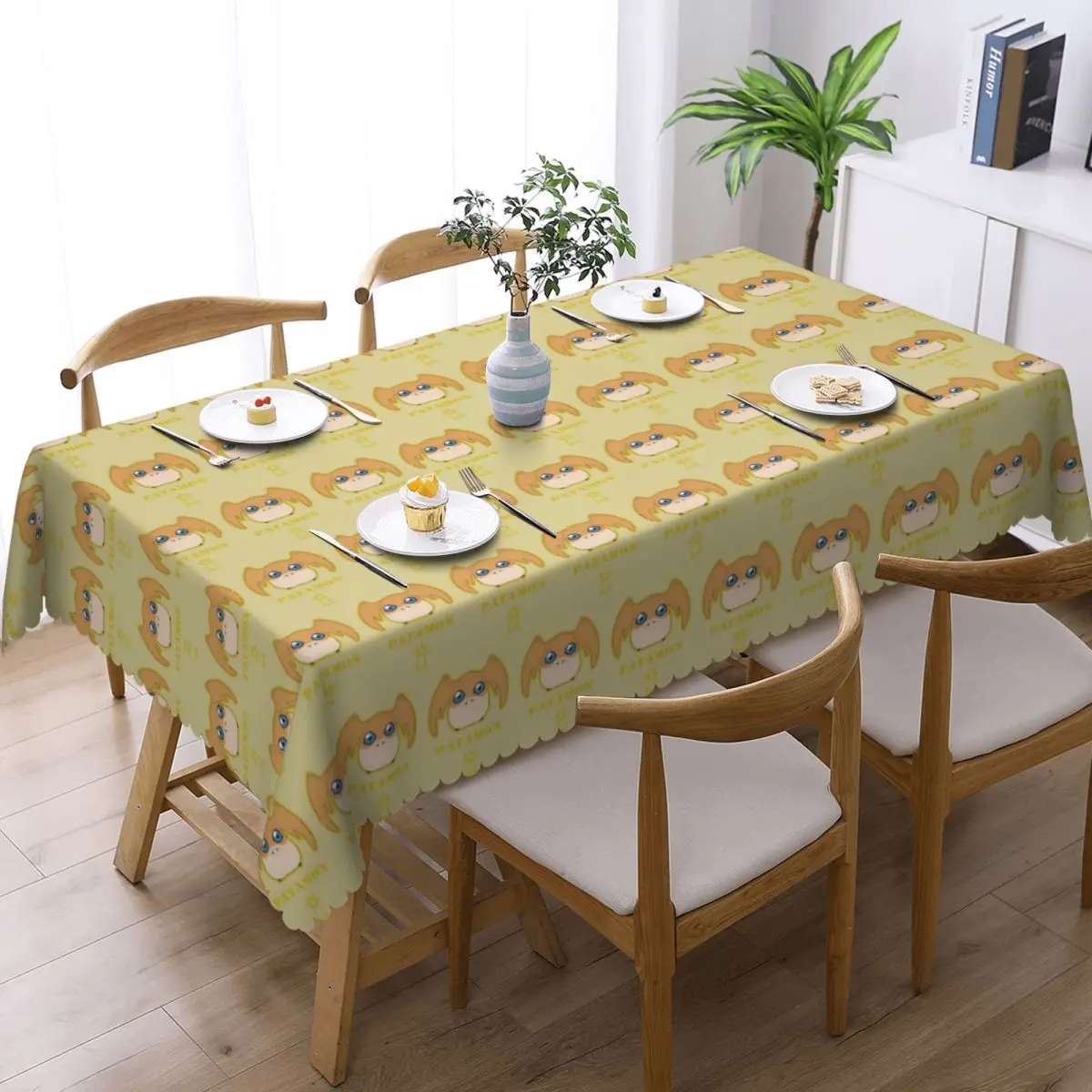 Anime Digimon Patamon Tablecloth Restaurant Kitchen Rectangular Tablecloth Decorations Tablecloth Outdoor Dining Table Cover