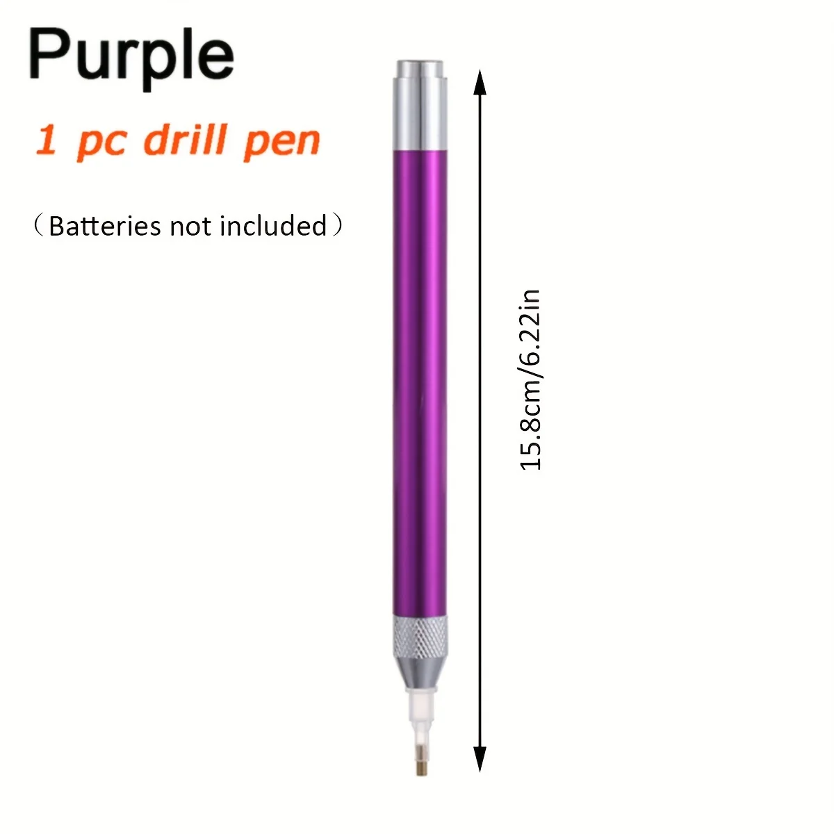 1pc Purple Diamond Painting Tool Lighting Point Pen 1 Head Diamond Pens No Battery 5D Painting Diamonds Moasic Accessories