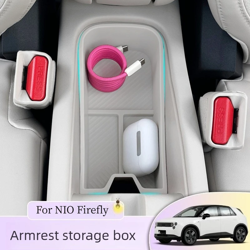 For NIO Firefly Practical Armrest Lower Storage Holder Interior Organizer Box and Styling Decoration Accessories