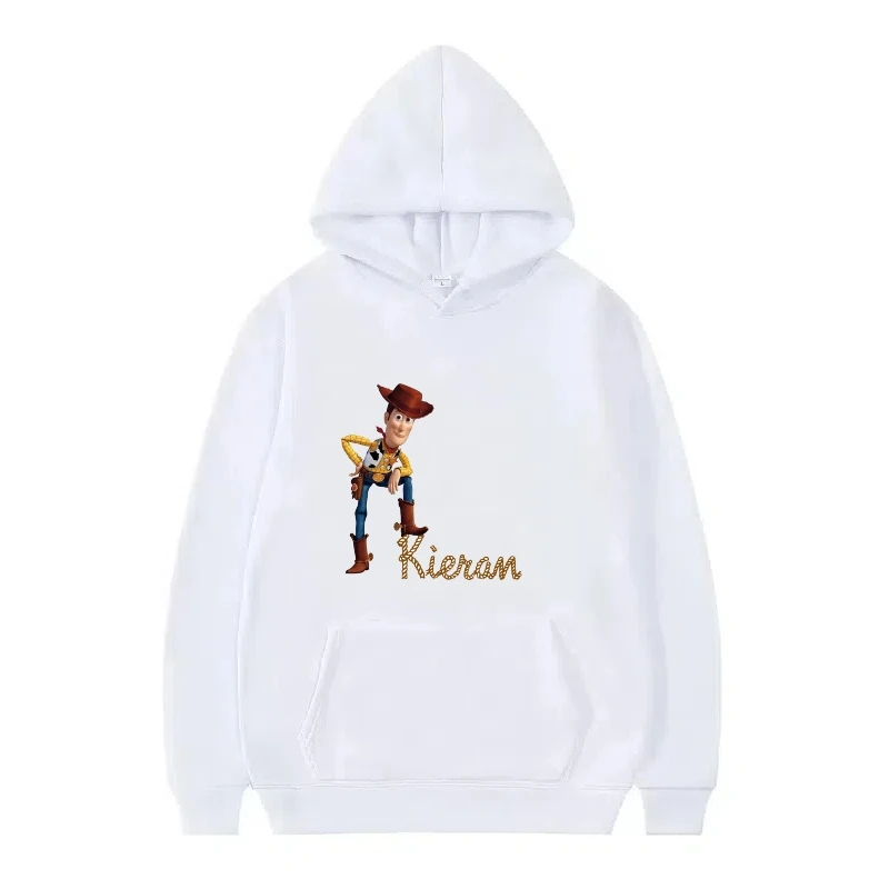 Disney Toy Story Pattern Donna Moda Sportiva Sciolto Grigio Inverno Top Abbigliamento Pullover Donna Economici Y2k Felpe con cappuccio Felpe da uomo