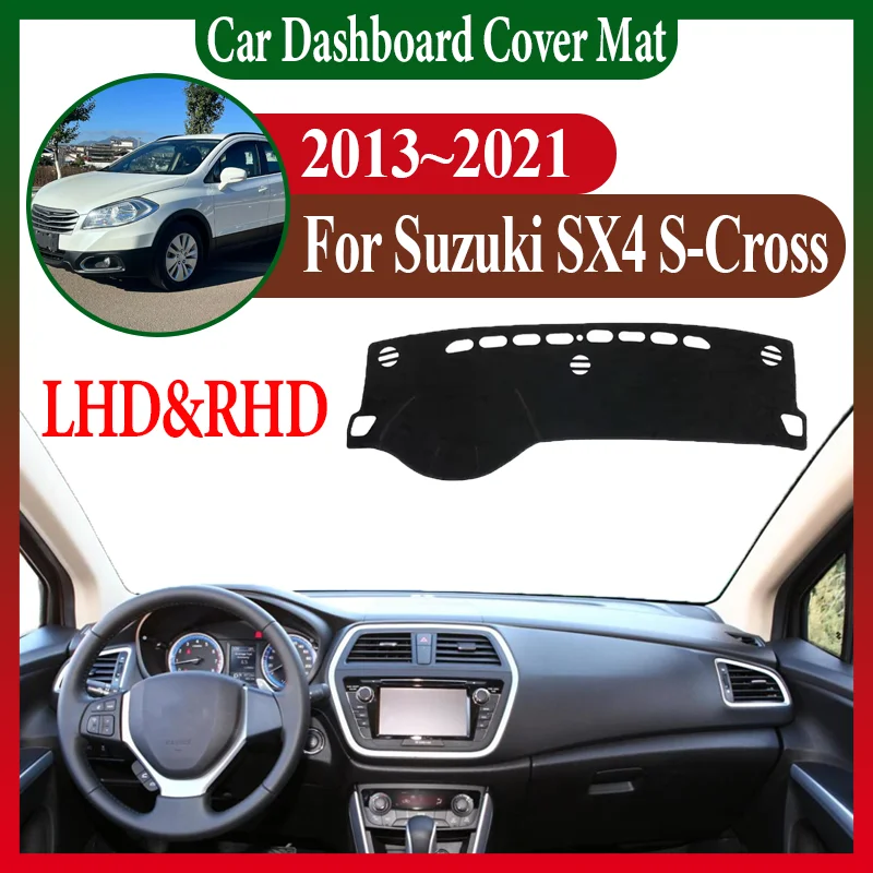 

Салон автомобиля для Suzuki SX4 Crossover S-Cross S Cross JY 2013 ~ 2021 коврик для центральной консоли автомобиля, избегайте света, солнцезащитный коврик для приборной панели