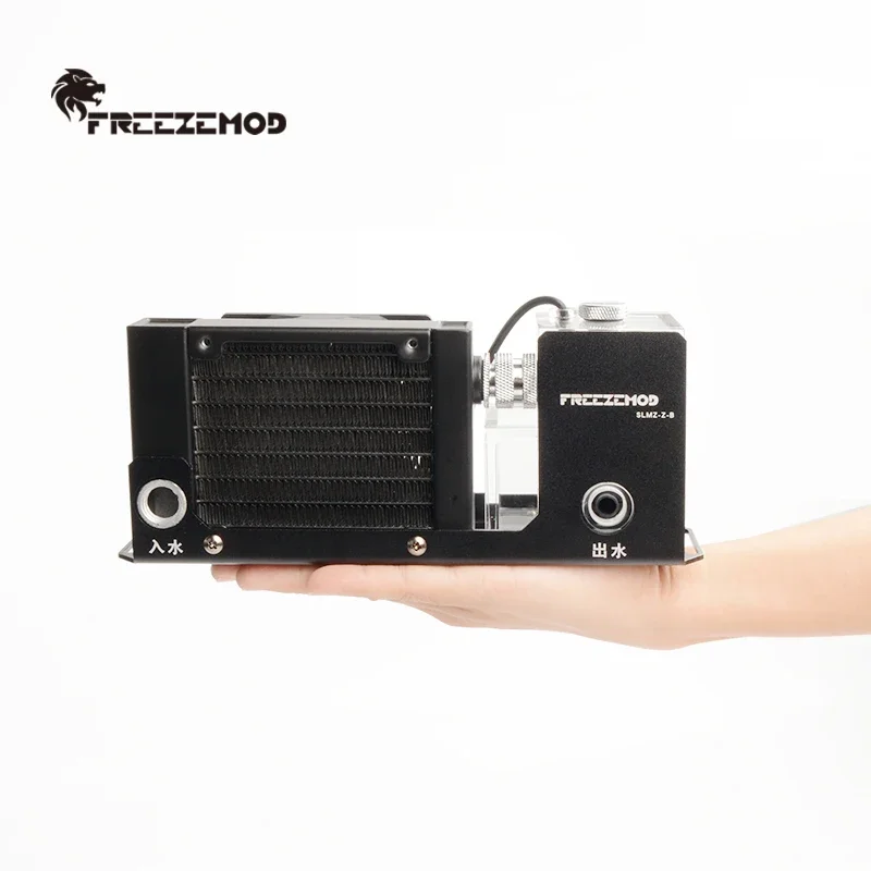 FREEZEMOD Mini 3D Printing Mobile Phone Computer Tablet Water Cooling Module,80cm Radiator Fan Pump Water Tank Combo