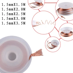 1.5mm-3.5mm 1.5m desoldering trança removedor de solda fio de pavio lata otário cabo cabo de chumbo fluxo ferramenta de reparo