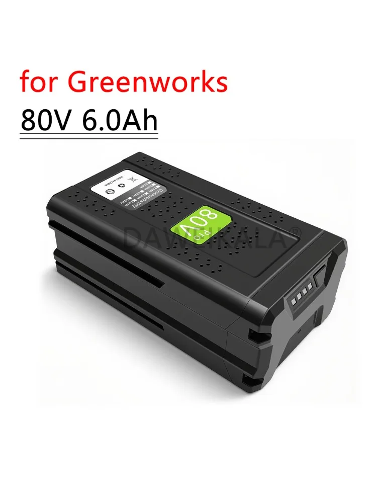 Voor Greenworks 80V Vervangende Oplaadbare Batterij 6Ah Lithium Ion Batterij voor GBA80200 GBA80250 GBA80400 GBA80250 GBA80500 - afbeelding 2
