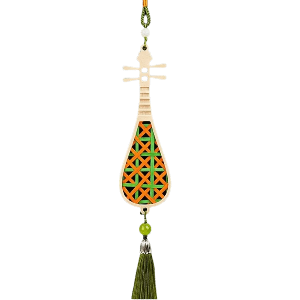 Handmade Bamboo Pendant Material Kit Cat Butterfly Zongzi Dragon Boat Festival DIY Kit Tassel Fish Hanging Ornaments Window Sill
