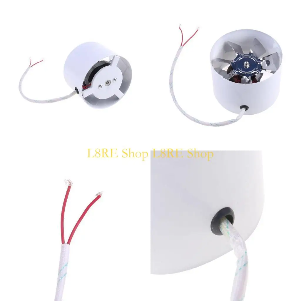 L8RE 4 Inch Duct Air Ventilator Wall Window Pipe Exhaust Fan Metal Exhauster Ceiling