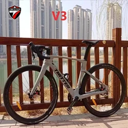 TWITTER Gravel Bicycle V3 RS-13Speed Full inner cable trail grade T900 carbon fiber road bike wire pull oil disc brake 700*40C