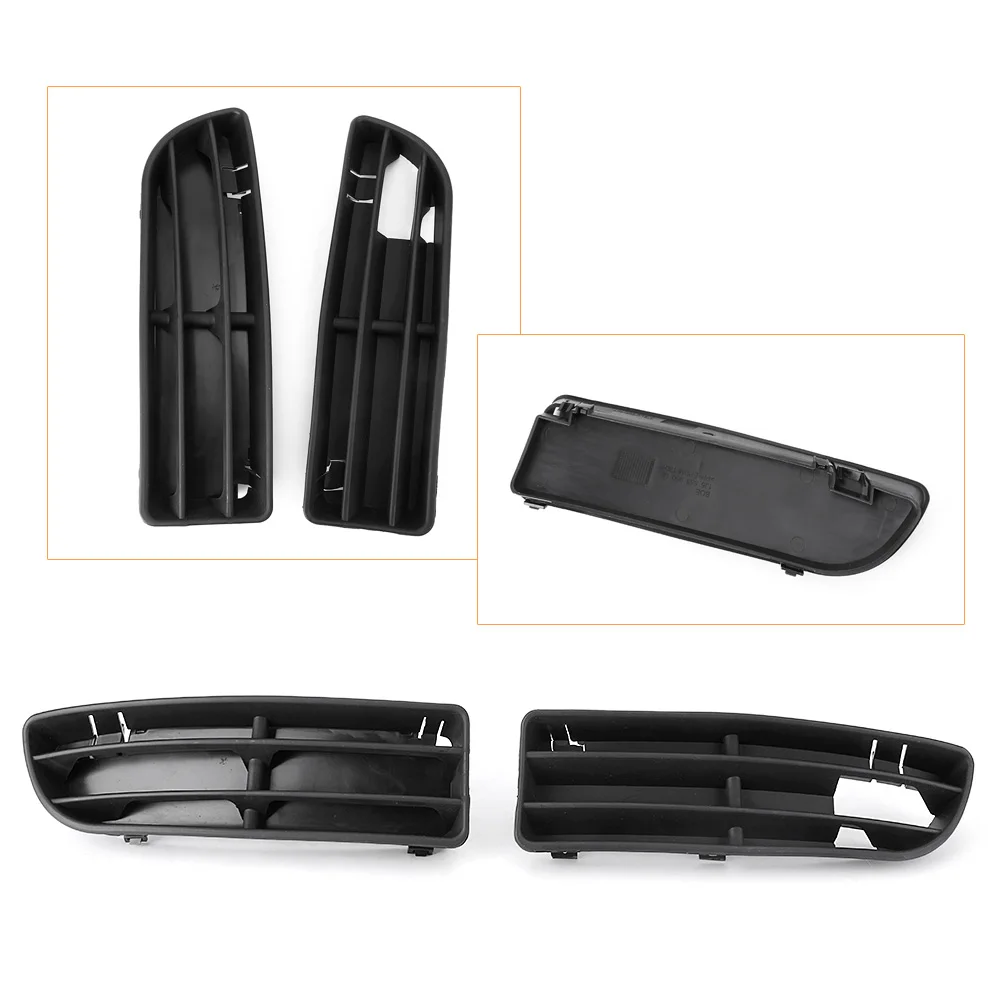 Car Front Bumper Grill Lower Side Vent Grille Cover Set For VW Volkswagen Jetta Bora MK4 1999 2000 2001 2002 2003 2004 2005